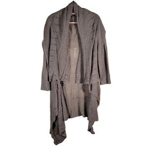 O'Neill Light Brown Open Waterfall Long Comfy Cardigan Women Size S